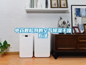 知识百科中药颗粒剂的空气除湿干燥方法