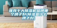 推荐十大除湿机品牌哪个牌子好(除湿盒什么牌子好)