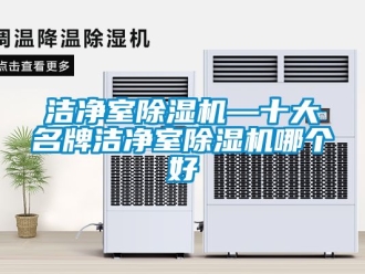 行业新闻洁净室除湿机—十大名牌洁净室除湿机哪个好