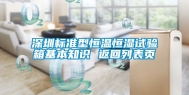 深圳标准型恒温恒湿试验箱基本知识 返回列表页