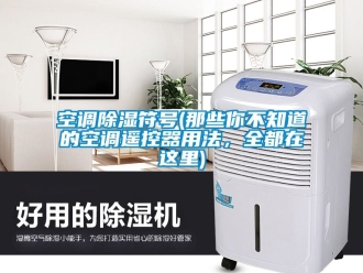 行业新闻空调除湿符号(那些你不知道的空调遥控器用法，全都在这里)