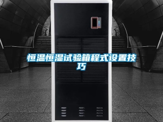 知识百科恒温恒湿试验箱程式设置技巧