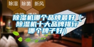 除湿机哪个品牌最好（除湿机十大品牌排行哪个牌子好）