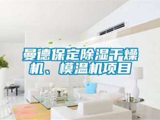行业新闻曼德保定除湿干燥机、模温机项目