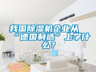 知识百科我国除湿机企业从“德国制造”上学什么？