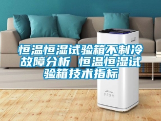 知识百科恒温恒湿试验箱不制冷故障分析 恒温恒湿试验箱技术指标