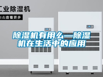 行业新闻除湿机有用么—除湿机在生活中的应用