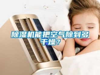 行业新闻除湿机能把空气除到多干燥？